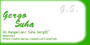 gergo suha business card